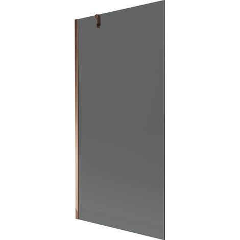 Mexen Next parete doccia per vasca a 1 anta 90 x 150 cm, grafite, oro rosa - 895-090-000-00-40-60 (1/5)