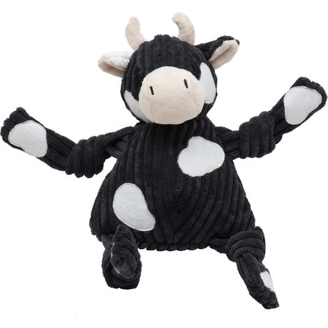 Jouet en Peluche pour Chien – Jouet couineur pour Chiens de Petite, Moyenne et Grande Taille – Peluche Durable pour Les occuper – Vache Angus, Taille L (1/5)