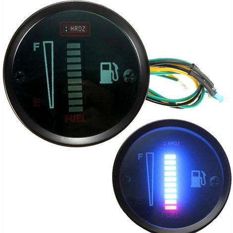 jauge De Niveau De Carburant D'affichage A Led De Compteur De Carburant Modifie De Moto D'automobile (1/5)