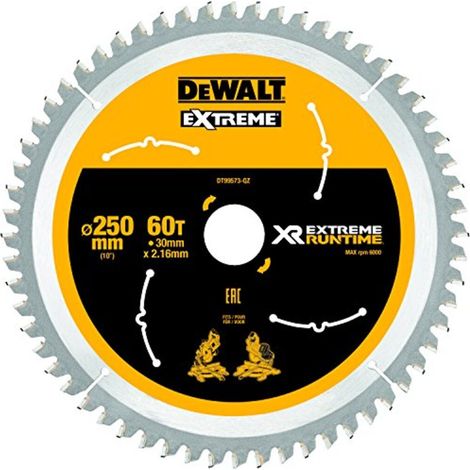 DeWalt Kreissägeblatt 250 mm 60 Zähne Hartmetall (1/3)