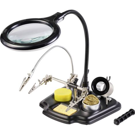 [GEBRAUCHT] B-Ware Toolcraft Tisch Lupenleuchte Lupe Vergrößerung Led Schwarz Standfuß 100mm181
