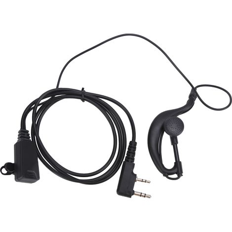 Universelles 2-Pin-Headset für Zweiweg-Funkgeräte mit G-förmigem Nackenclip für Baofeng BF-888S UV5R (1/5)