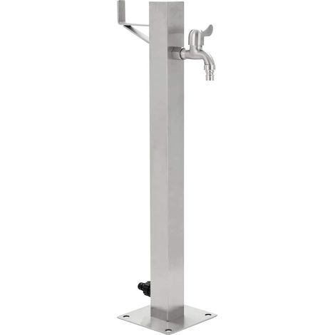 Colonne à eau de jardin carrée Acier inoxydable 65 cm (1/5)