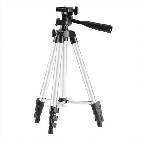 Support laser à trépied réglable en hauteur, support de nivellement professionnel avec pied télescopique, socle stable pour chantier et bricolage. (1/5)