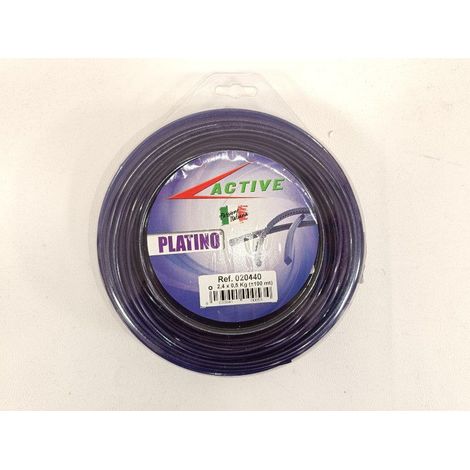 Filo tondo decespugliatore rotolo Active diametro 2,4x0.5kg 100mt platino