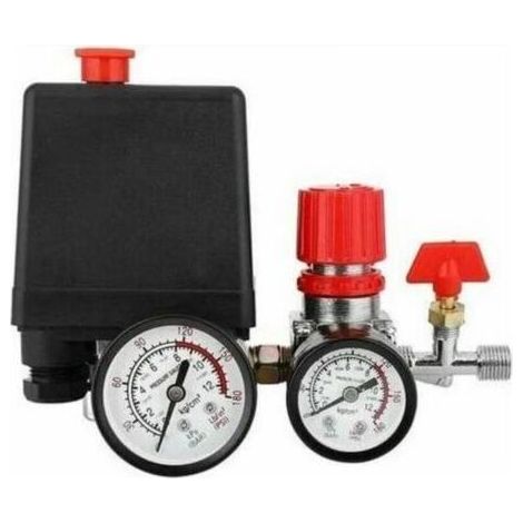 Compresseur d'air pressostat valve pressostat compresseur d'air avec manomètre régulateur (1/5)