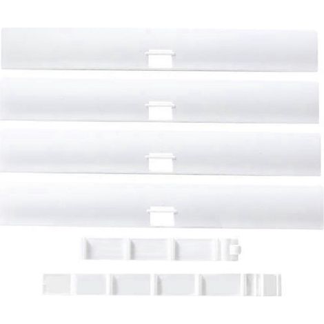 Déflecteur d'air pour climatiseur réglable pour la maison-47X12X3CM-White (1/4)