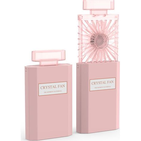 Mini ventilateur pour femmes et filles à la mode, ventilateur portable sans fil, ventilateur à pompon rechargeable pour les voyages et les activités de plein air-AquaForge (1/2)