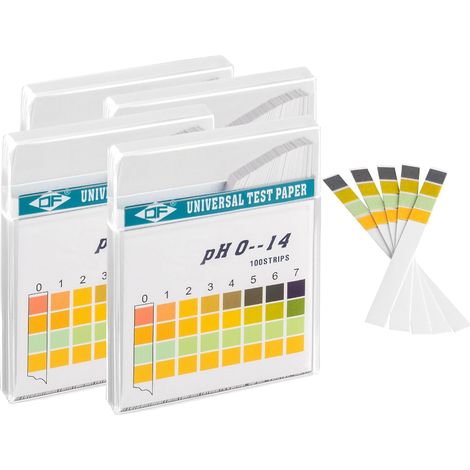 400 strisce reattive per il pH, cartina tornasole, intervallo di misura 0-14, cartina indicatrice universale, test di acidità per acquari e acqua potabile (1/5)