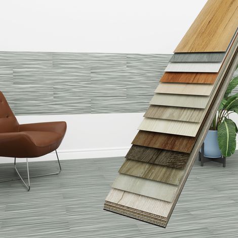 HEXIM Vinyldielen 0,97m² selbstklebend PVC Wandverkleidung Bodenbelag Holzoptik 91x15cm Paneele: 7 Dielen / 0.97 m², 9101-3 Steel Greywood (1/4)