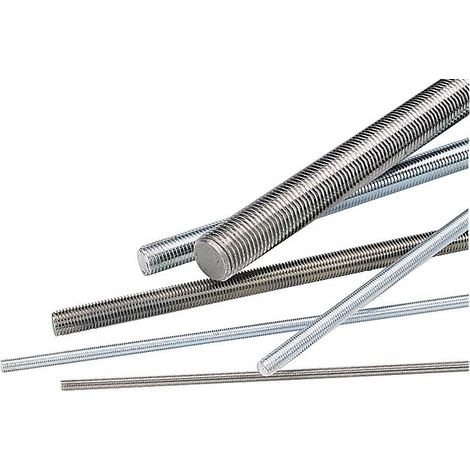 Tige filetée acier zingué blanc 4.6, diamètre 8 mm, longueur 3 m
