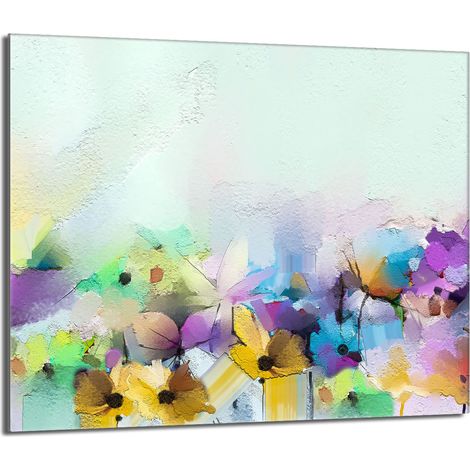 Protezione per piano cottura in vetro 60x52 Fiori (1/5)