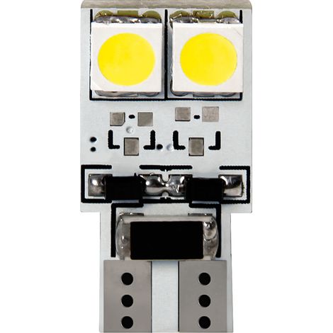 24V Hyper-Led 12 - 4 SMD x 3 chips - (T10) - Bifocus - W2,1x9,5d - 2 pz - D/Blister - Bianco - Doppia polarità - Resistenza incorporata (1/4)