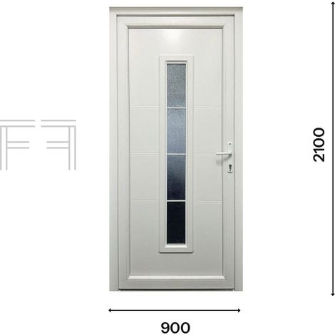 Fintex Porta d'ingresso in Pvc M.3 - 900 x 2100 APERTURA TIRARE A SINISTRA VISTA INTERNA (1/4)