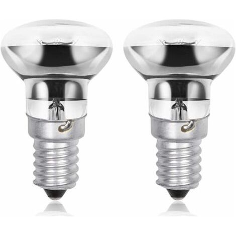 Lampe à lave R39 E14 40 W, petite vis Edison SES Spot réflecteur ampoules à lave, blanc chaud 2800 K à économie d'énergie R39 ampoules à intensité variable (lot de 2) (1/5)