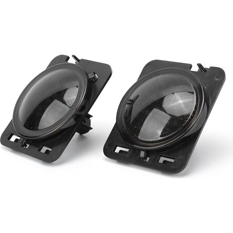 Feux latéraux LED 12V DC avec verre fumé, remplacement pour Jeep Wrangler JK JKU 2007-2018. (1/5)
