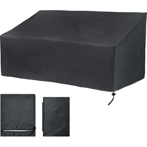 Housse Banc de Jardin 4 Places, Housse Banc Exterieur Patio Anti-poussière, Anti-UV, Étanche, Coupe-Vent, Oxford Housse de Protection pour Canapé (190x66x89cm) (1/4)