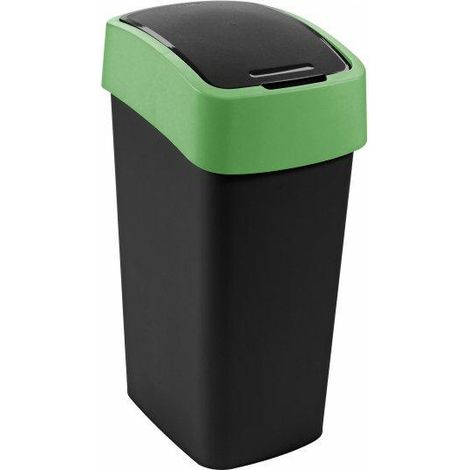 CURVER KOSZ NA ŚMIECI  FLIP BIN 45L   /CZARNY/ ZIELONY