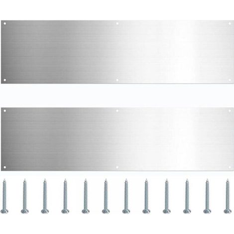 2er-Pack Einstiegsleisten aus Edelstahl, Einstiegsleistenschutz aus Metall, kratzfeste Trittplatte mit Schrauben für Innen- und Außentüren