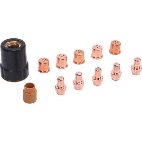 Kit 12 pièces pour découpeur plasma : embouts, électrodes, bague tourbillonnaire et cape de protection pour Eastwood Versa-Cut 40 et CB50 (1/5)