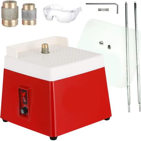 Mini ponceuse à verre portable, 4200 tr/min, outil de ponçage pour loisirs créatifs, têtes de meulage remplaçables de 5/8 et 1 pouce. (1/5)