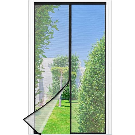 Insektenschutzgitter für Tür und Fenster, 100 x 150 cm – Feinmaschig, Schwarz (1/5)