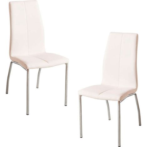 Packs Sillas Comedor - Pack 2 Sillas Humi Polipiel - Blanco (1/5)