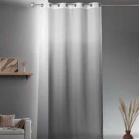 Voilage fantaisie ombre - - Effet dégradé Gris clair 140x240 cm