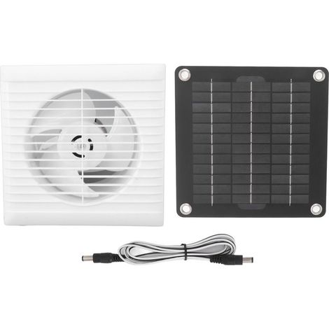 Ventilateur d'échappement solaire IP67 étanche 6 pouces panneau sûr 10W 12V pour poulailler hangar maison pour animaux de compagnie (1/3)