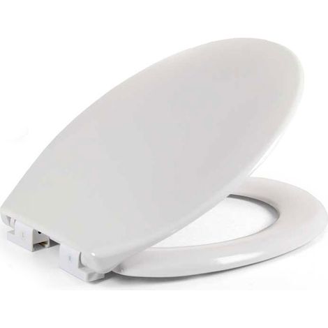 Copriwater Universale Copri WC Coprivaso Chiusura Lenta Sedile Bianco 37x44 cm