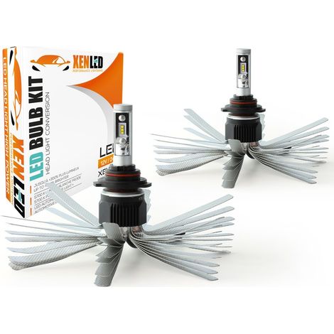 2 x Ampoules HIR2 9012 LED XL6S 55W - 4600Lms - Courtes - 12V/24V Lampes Haute puissance (1/5)