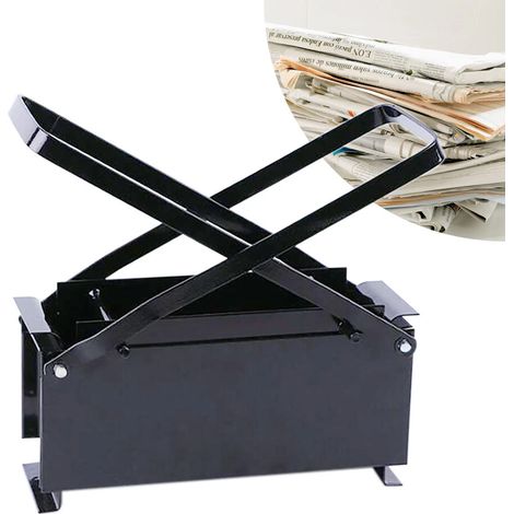 Iron Papierbrikettpresse Altpapierpresse Papierpresse für Briketts, Brikettpresse Log das Brikett Maker Feuer Ziegel Presse Eco Holz Burning