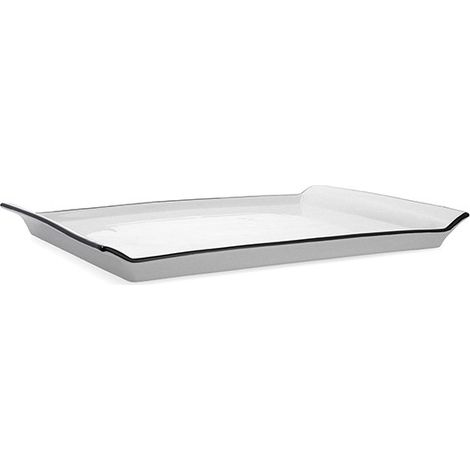 PORCELAINE RECTAN. GASTRO NOIR - 36X25 CM