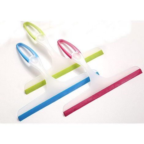 Set di 3 tergivetri in silicone per doccia, ideali per la pulizia manuale di bagno e finestre, porte in vetro e piastrelle. Tergivetro domestico per piastrelle e porte della doccia. (1/5)