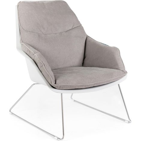 Silla de polipropileno gris claro 85 cm x 74 cm H. 86 cm (1/5)