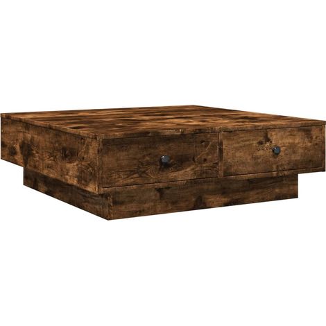 Maison Exclusive - Couchtisch Räuchereiche 90x90x28 cm Holzwerkst