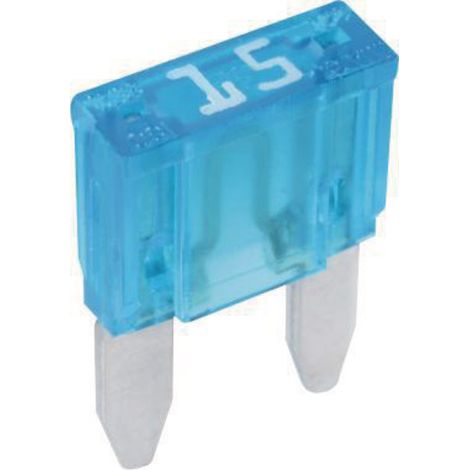 Mini fusibile a spina piatta 32V 1x15A 10,9x16,3mm blu