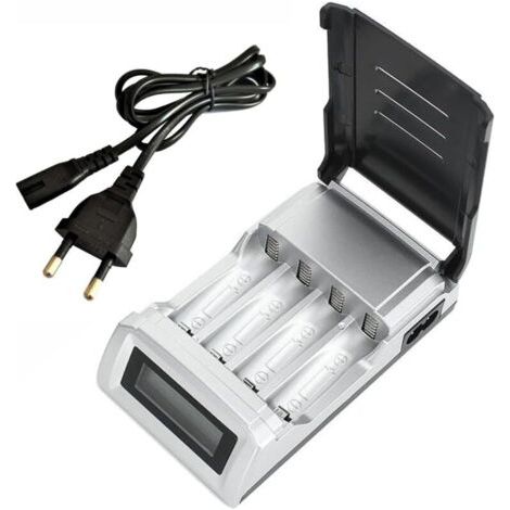 Chargeur de Batterie à Fonction de réparation Chargeur de Moniteur LCD Charge Rapide à 4 emplacements Piles AA et Piles AAA Rechargeables intelligentes (1/4)