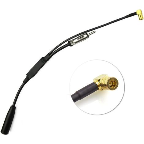 Adecuado para divisor de antena de coche SMB, adaptador de enchufe DIN, antena de coche DAB, antena de radio de coche para radio de coche DAB+