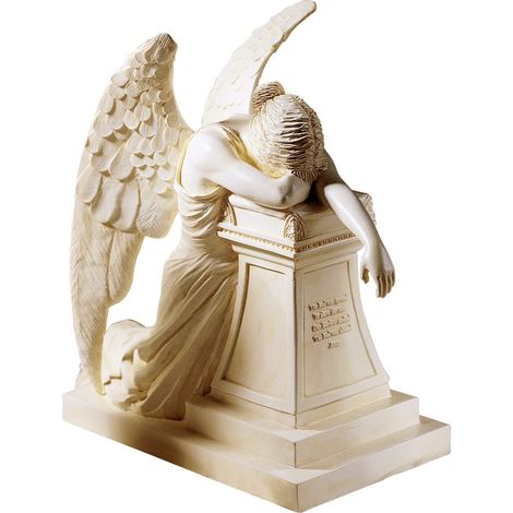 Design Toscano DB16 Statua Monumentale Angelo del Dolore, Scrivania, Avorio