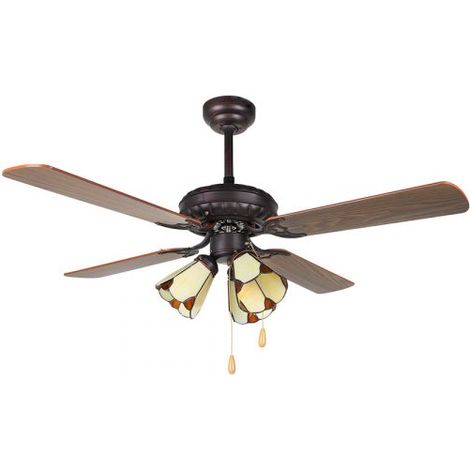 Ventilador de techo con luz Orbegozo CT 55106, 4 aspas, 3 velocidades, 105 cm de diámetro, 50 W (1/2)