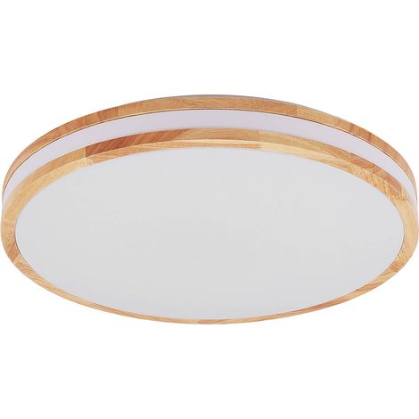 LED Ceiling Lightdimmable 'Emiva' made of Wood for Living Room & Dining Room
