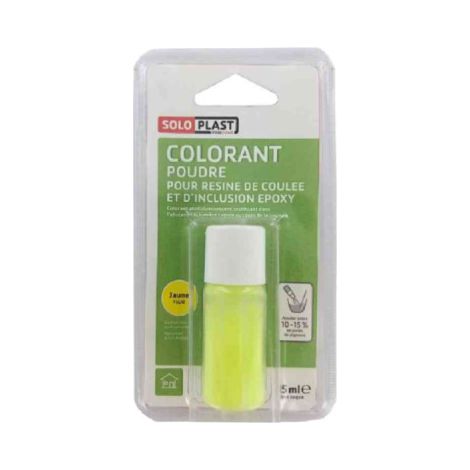 Polvo colorante para resina SOLOPLAST 15 ml amarillo fluorescente