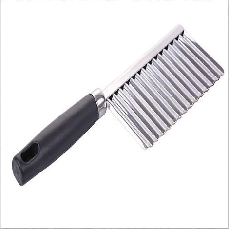 Outil de cuisine pratique et générique pour trancher les pommes de terre, éplucher et couper les pommes de terre ondulées. Couteaux de cuisine en acier inoxydable. Accessoires pour légumes et fruits. (1/5)