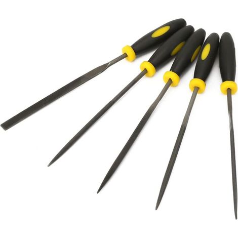Stahlfeilen, Holzraspel, Sortiertes Flachfeilen-Set, Praktische Metallfeilen (3 x 140 mm) (1/5)