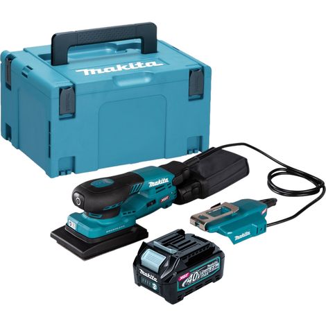 Makita BO 005 CGD101 Levigatrice orbitale a batteria 40 V max. 80 x 130 mm 3,0 mm di corsa Brushless + 1x batteria ricaricabile 2,5 Ah + Makpac - senza caricabatterie