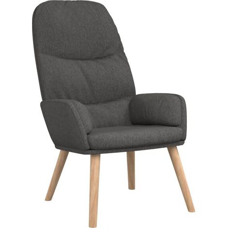 Fauteuil inclinable en tissu gris foncé (1/5)