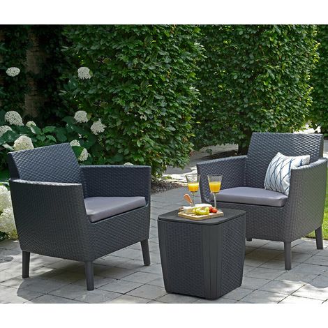 Set da Giardino Rattan Salottino Terrazzo Esterno Vimini Salemo Balcony Keter (1/5)