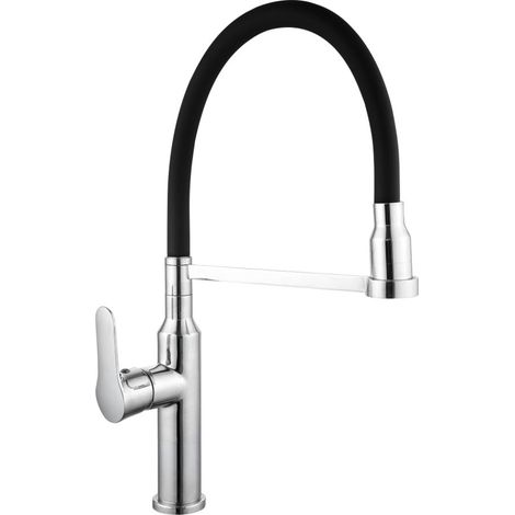 Mexen Edna rubinetteria da cucina, cromo/nera - 672900-00 (1/2)