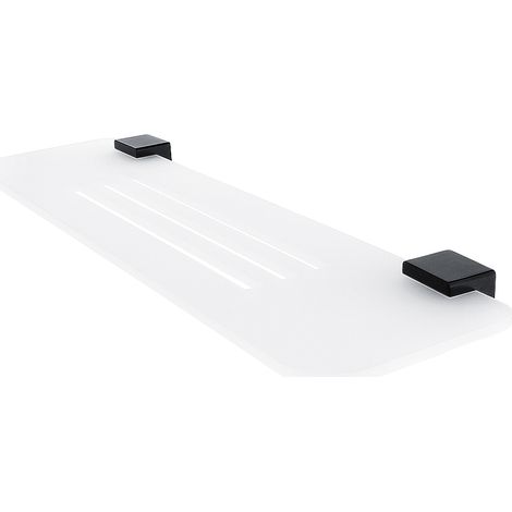 Nimco Kibo Noir étagère de salle de bain plexiglas blanc mat 60 cm Ki-X360-90 (1/3)